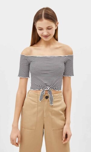 Off-Shoulder Striped Top